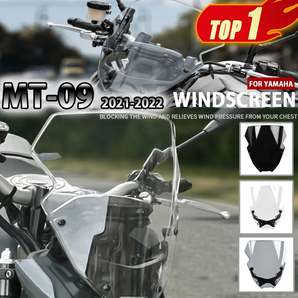 

For Yamaha MT-09 FZ-09 MT09 FZ09 MT FZ 09 SP Motorcycle Accessories Wind Deflectors Visor 2021 2022 2023 Windshield Windscreen