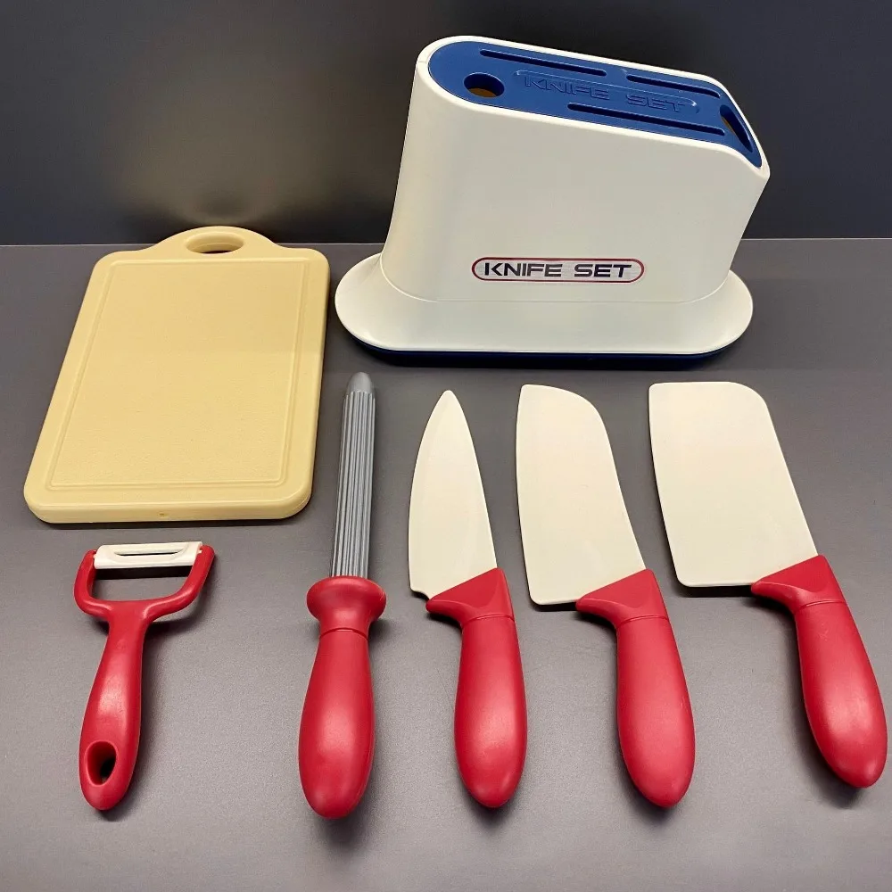 

7PCS Play Knife Set for Kids Montessori Toddler Cooking Toys Pretend Play Kitchen Learning Toy Birthday Gift for Boys & Girls