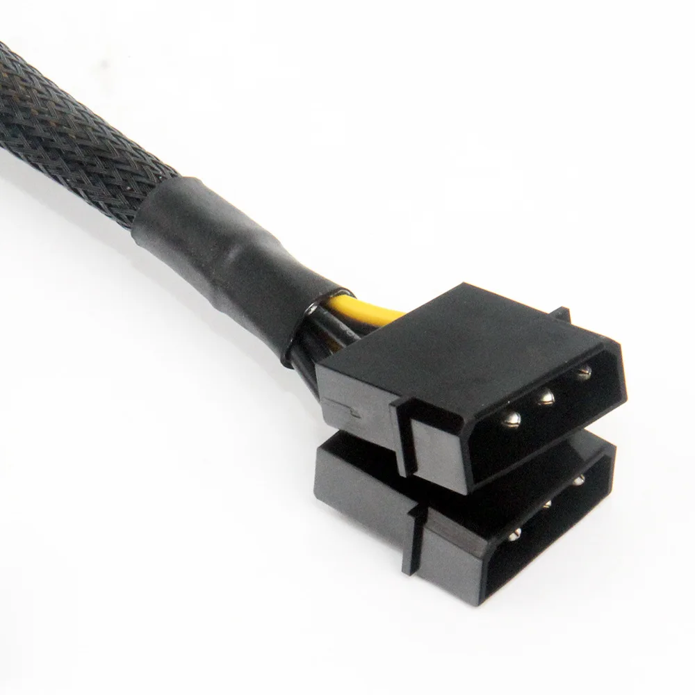 Cable de alimentación Dual IDE Molex a GPU de 4 pines, doble 8 pines (6 + 2) pines, adaptador de tarjeta de visualización de vídeo gráfica PCI-E PCI Express