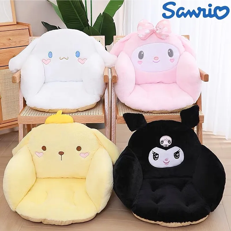 Sanrio Kuromi Cinnamoroll My Melody Pompompurin Pochacco Plush Bench Cushion Kawaii Anime Plushie Thick Cushion Cute Xmas Gift