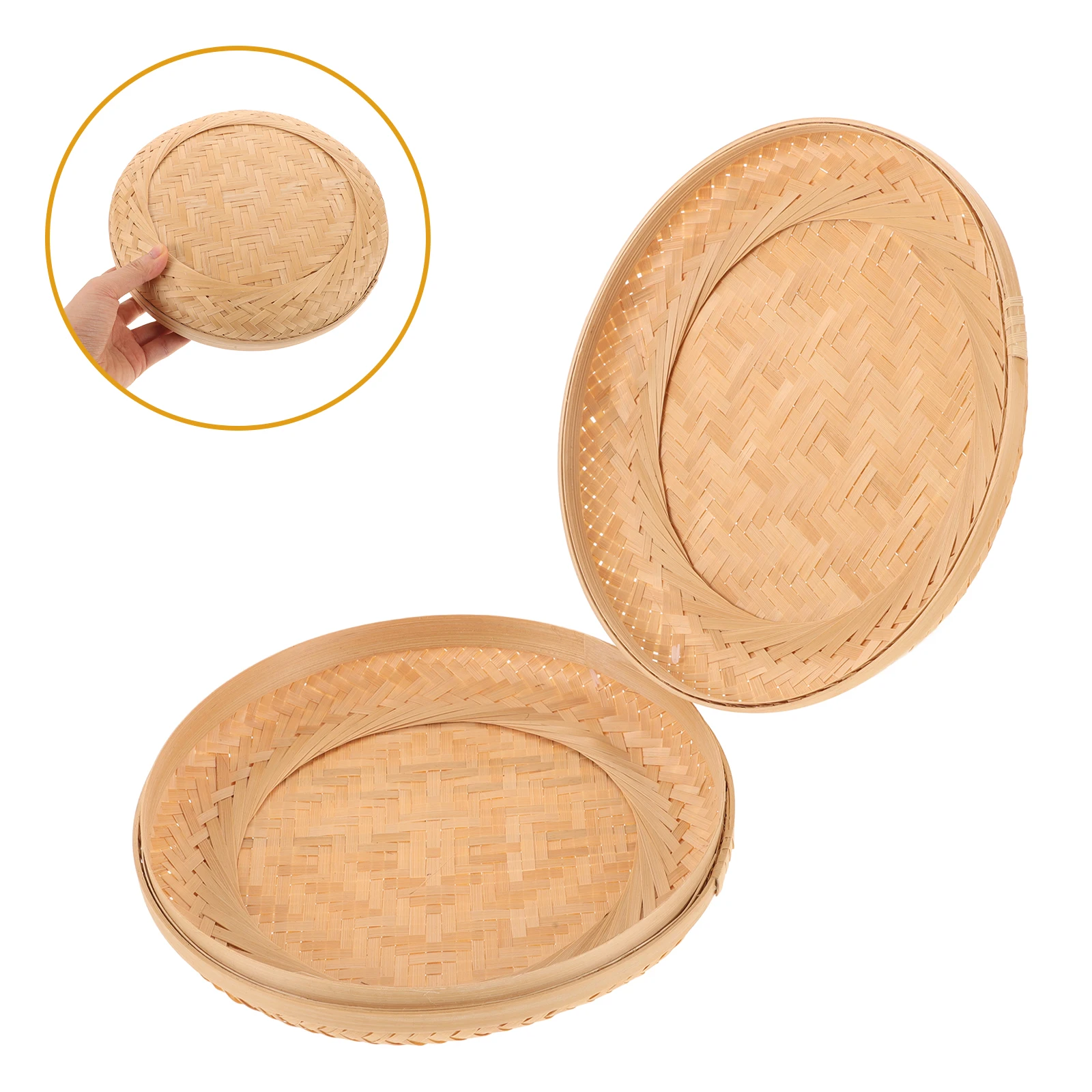 

Bamboo Tea Cake Box Woven Container Storage Organizer for Drawer Puerh Tea Leaves Gift Packaging Traditional Culture