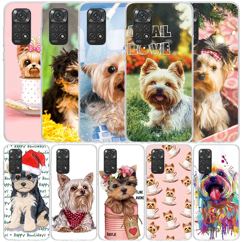 Yorkshire Terrier Dog Puppy Phone Case For Xiaomi Redmi Note 13 12S 12 11S 11 11T 11E Pro Plus 10S 10 9S 9 8T 8 7 + Soft TPU Bac