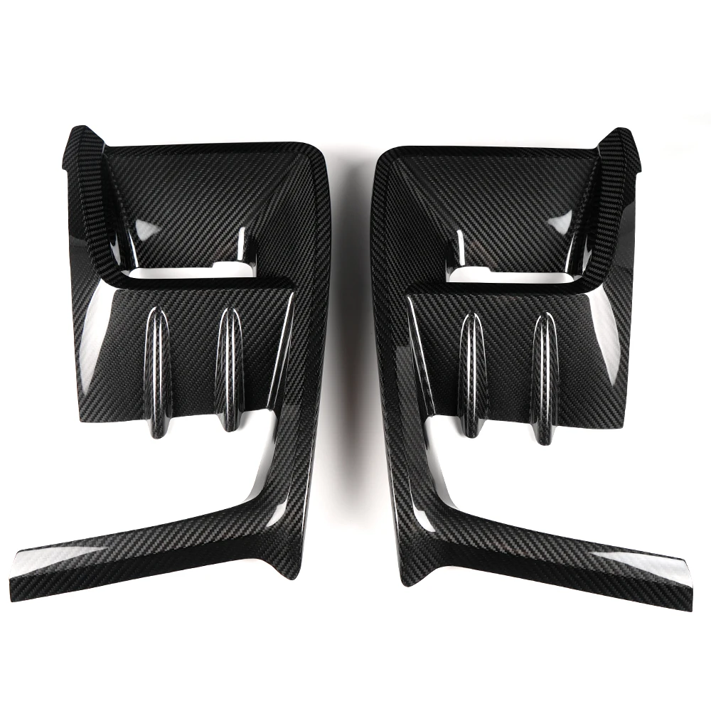 2 stuks voor Toyota GR Yaris 2025 2026 Echt Dry Carbon Fiber voorbumper omlijsting mistlamp lamp frame cover sticker trim