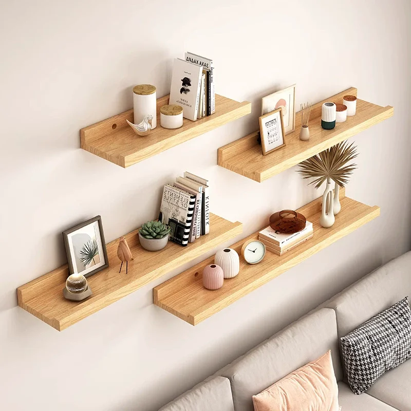 Holz Schwimmende Regale Für Schlafzimmer Wohnzimmer Badezimmer Küche Wohnkultur Wand Montiert Fotos Buch Lagerung Rack Display-ständer