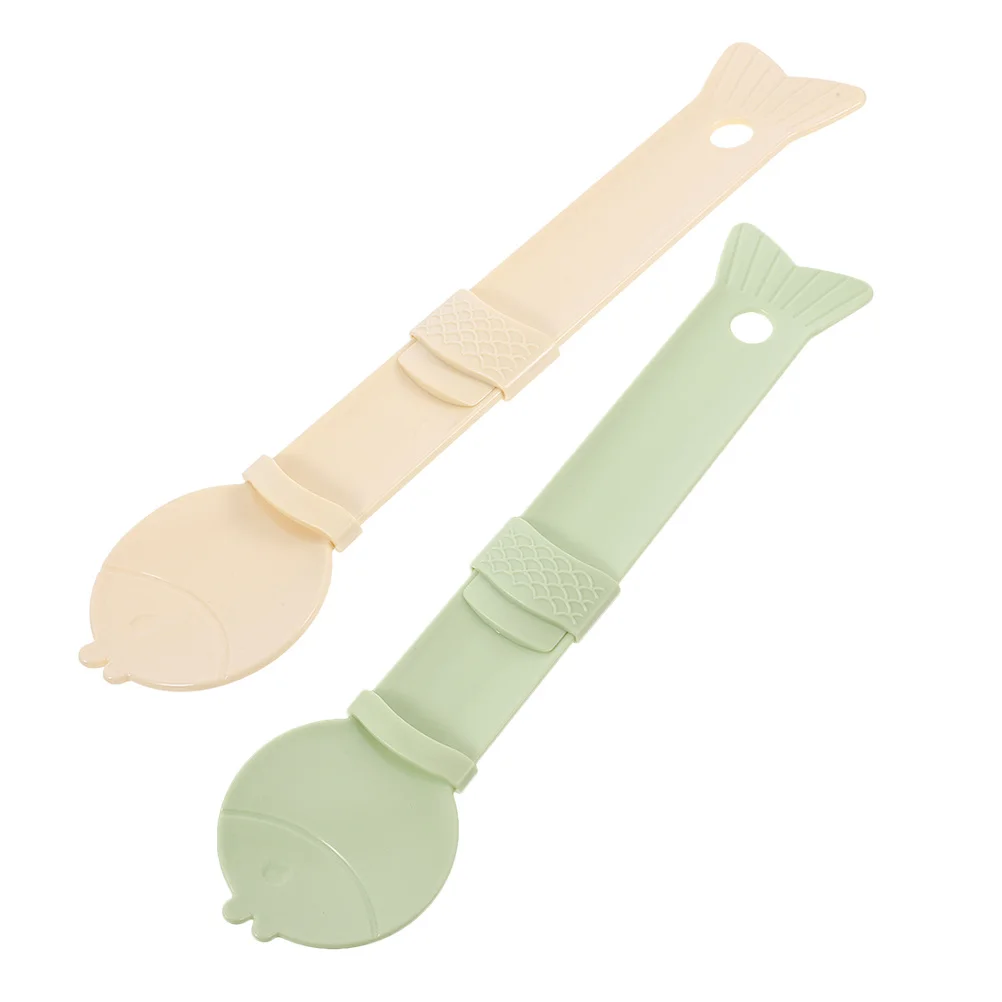 

2Pcs Cat Dog Can Spoon Multi Functional Pet Food Scoop Clean Wet Treats Dispenser Cat Strip Feeder Pet Spoon