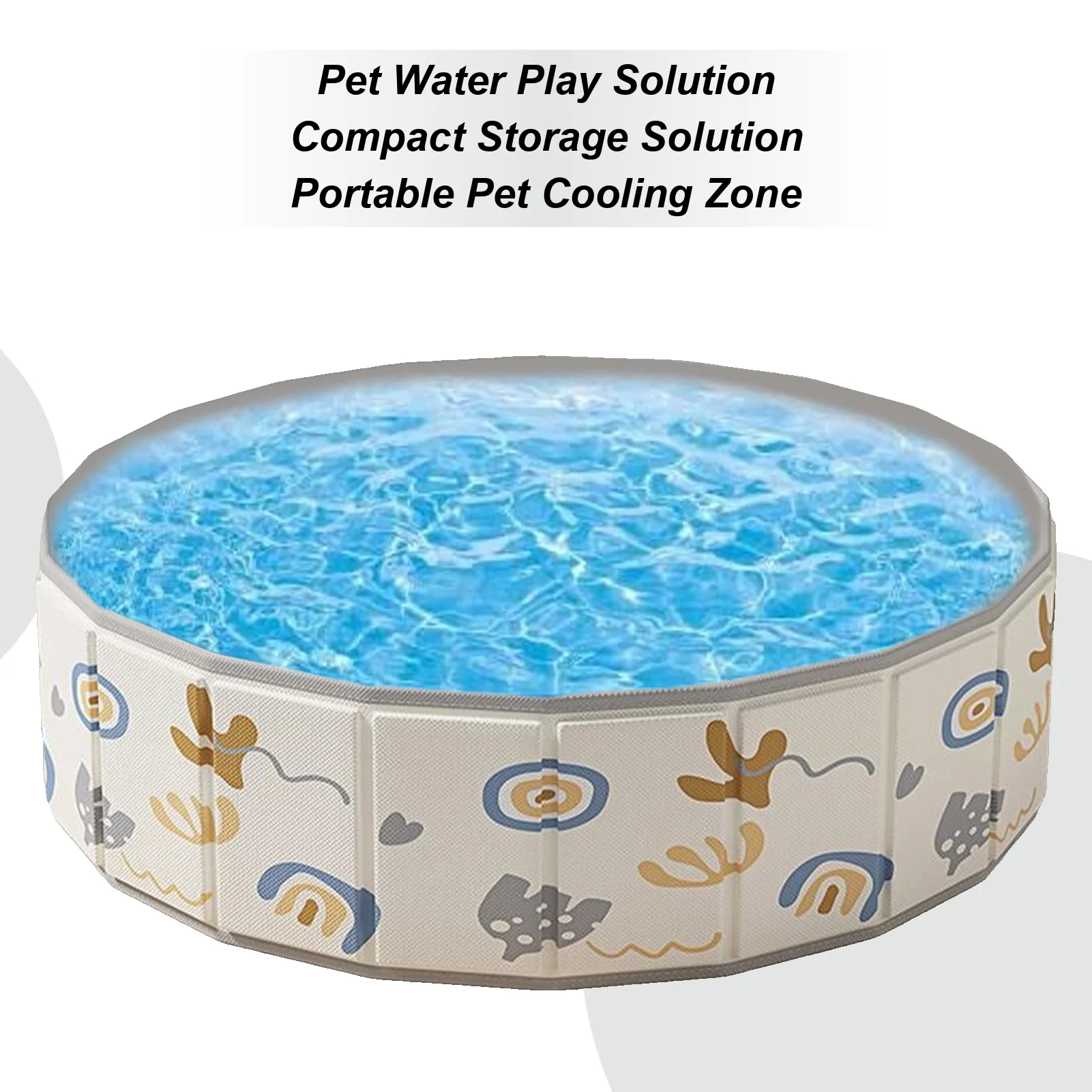 

Foldable Dog Pool Folding Kiddie Pool For Dogs Non-Slip Portable Bathing Tub Wading Bathtub Water Activities For Summer Pets