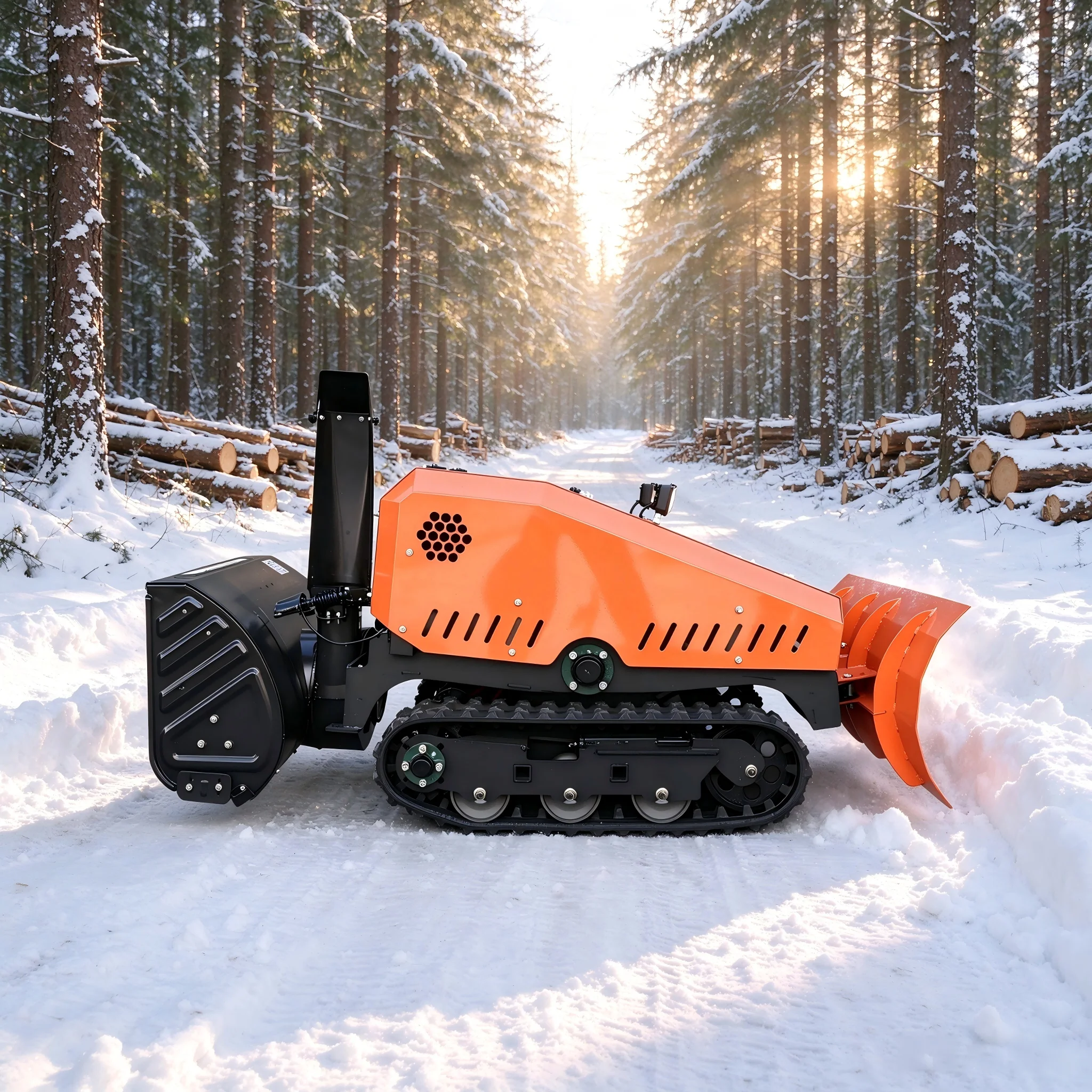 Safe To Use Smooth Operation Small Snow Throwing Machinery Heavy Snow Adaptable Mini Snow Pushing Machine Mini Backhoe Machine