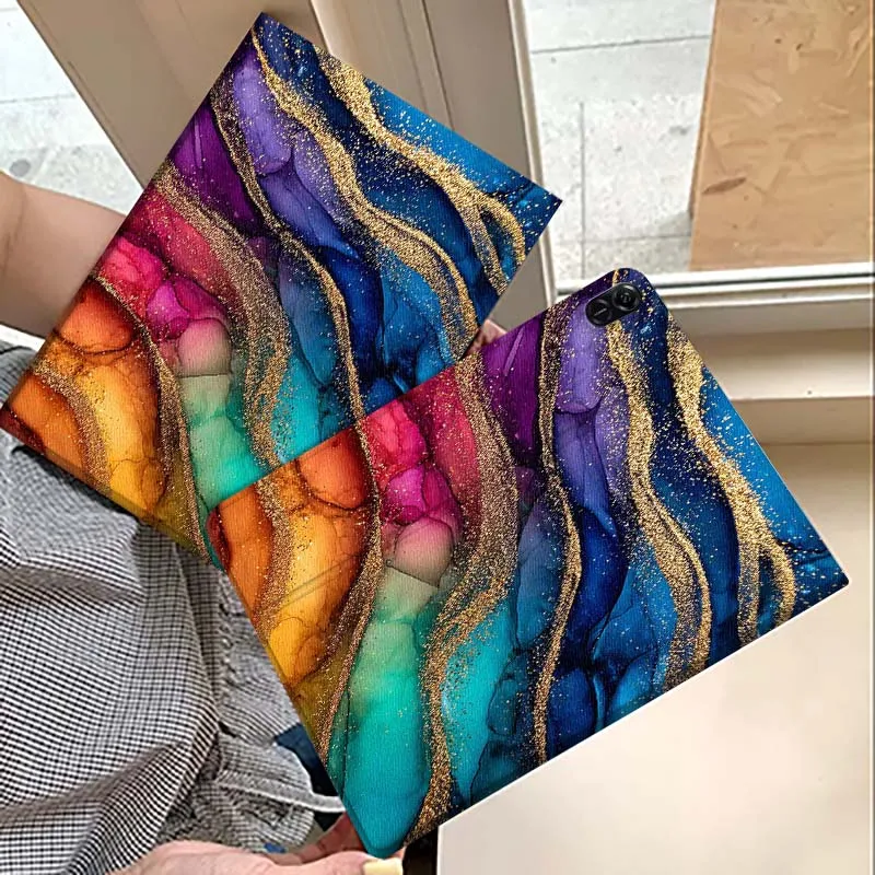 

Red Black Gold Marble For Huawei MatePad M5 T5 SE 11 Pro Honor Tab 5 V7 V8 X9 GT 10.1 10.8 Inch Tablet Case Cover