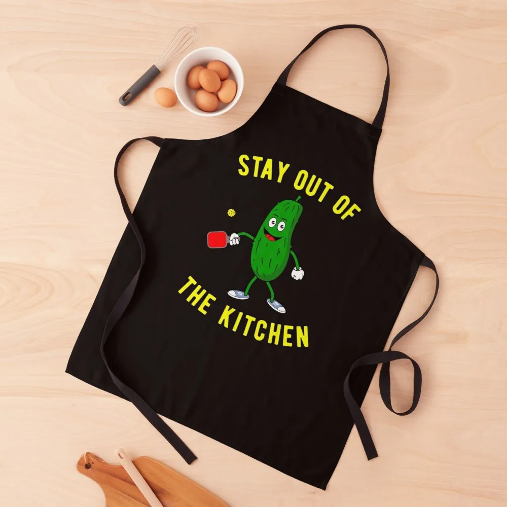 Stay Out Of The Kitchen Funny Pickleball Dink Graphic Gift Apron cute apron