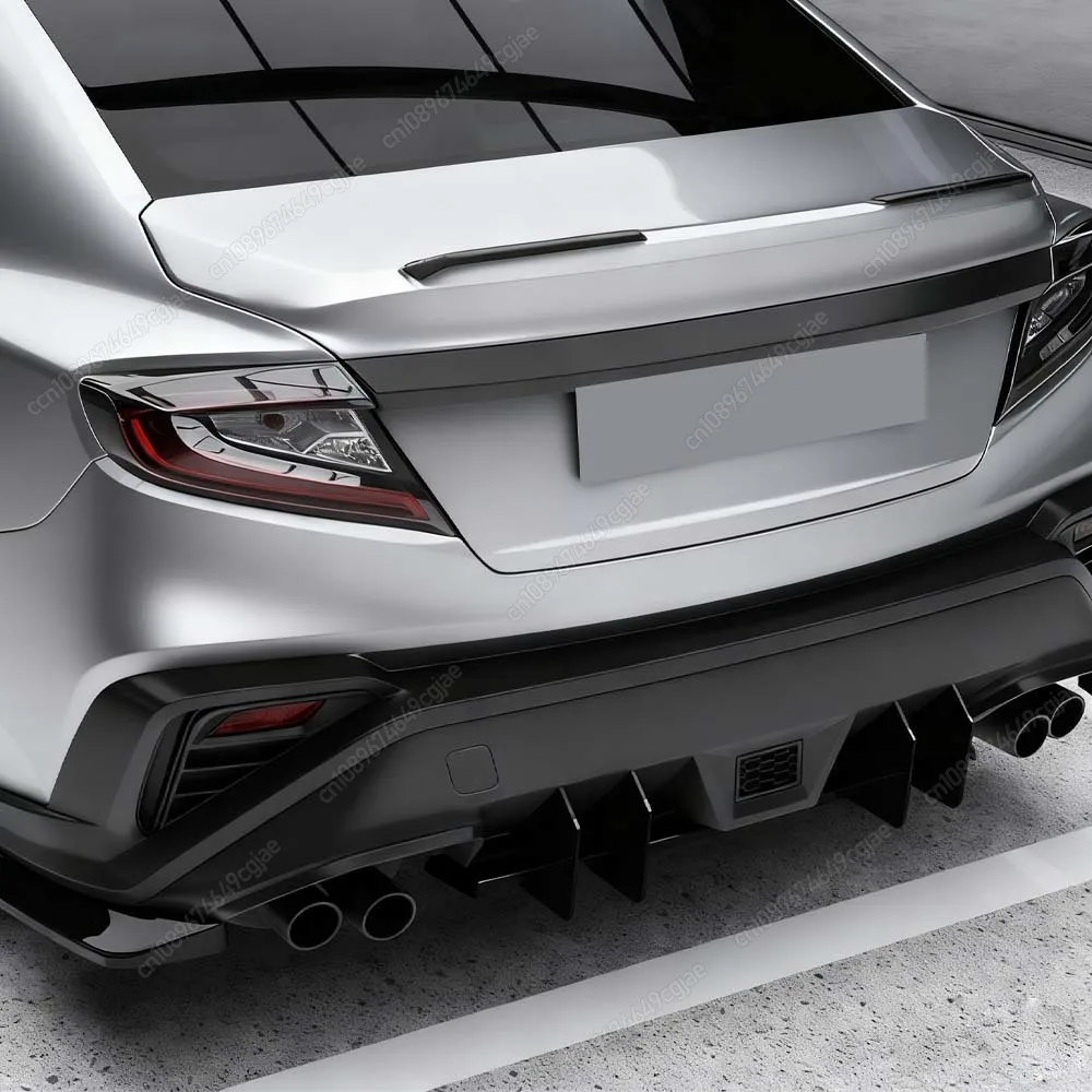 

Задний бампер автомобиля, задний спойлер, разделитель, диффузор, комплекты кузова для Subaru WRX STI 2022 2023 2024 2025, глянцевый черный ABS, комплекты тюнинга