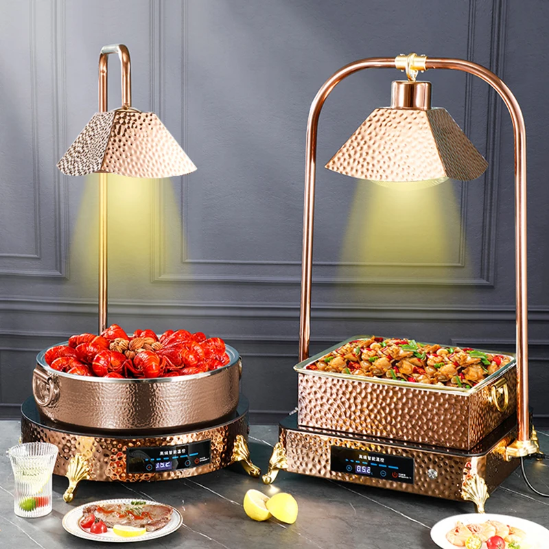 

Hotel buffet food insulation lamp catering cooked meat barbecue dishes heating warm food lamp food insulation table commercial