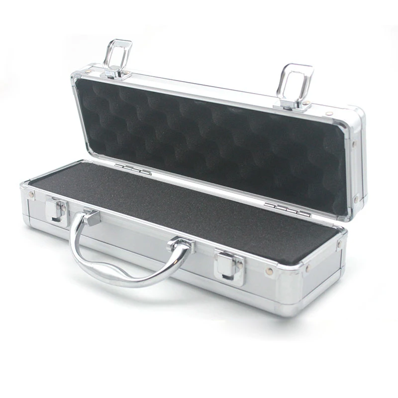 Aluminum Tool Box Portable Instrument Box Storage Case with Sponge Lining Handheld Impact Resistant ToolBox