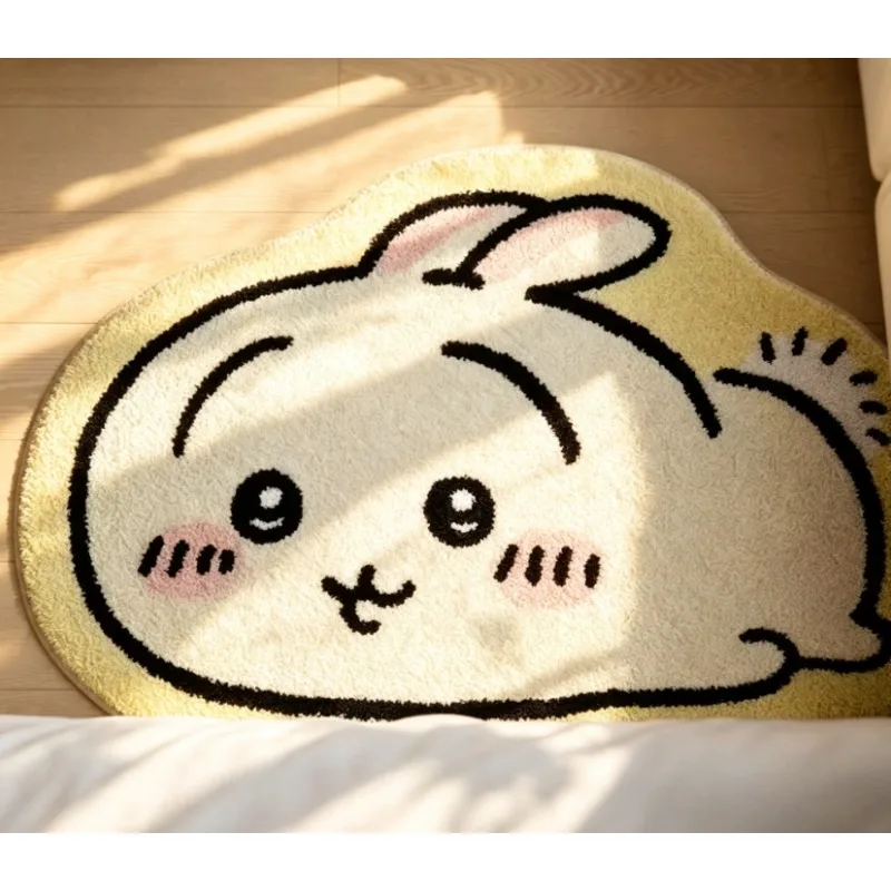 Anime Chiikawa Plüschteppich Hachiware & Usagi Muster-Matte Weicher Warmer Teppich für Zuhause Badezimmer Auto Dekoration Perfektes Geschenk für Fans
