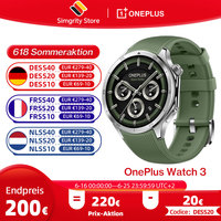 Global Version OnePlus Watch 3 Smart Watch 1.50inches LTPO  AMOLED Display Snapdragon W5 Processor Dual Frequency GPS Wear OS
