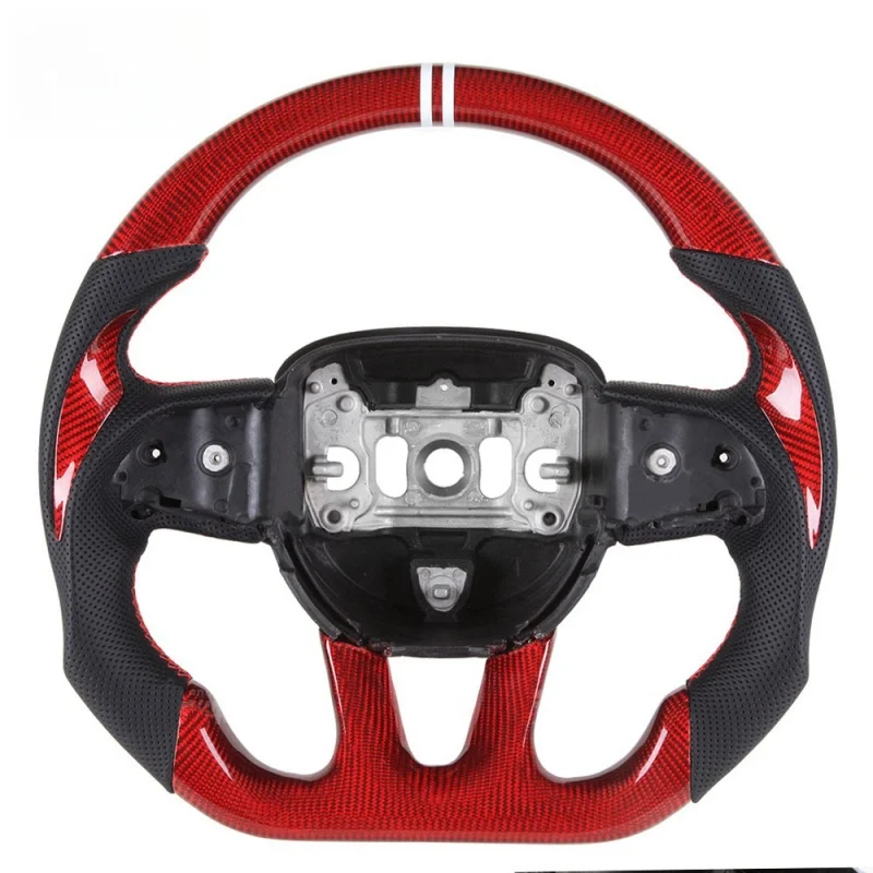 

D Shape for Dodge Challenger/Charger/SRT 2015 2016 2017 2018 2019 2020 2021 2022 2023-UP Carbon Fiber Custom Steering Wheels