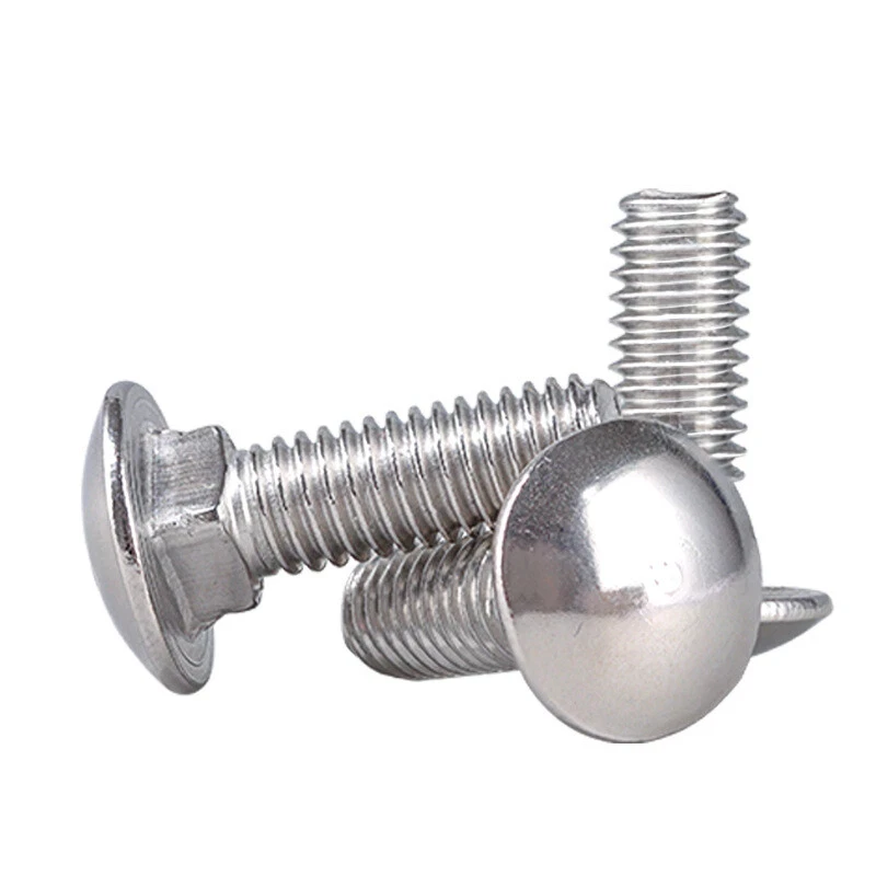 M3 M4 M5 M6 M8 M10 M12 316 الفولاذ المقاوم للصدأ الجمالون جولة رئيس ساحة الرقبة النقل المسمار مدرب الترباس #4