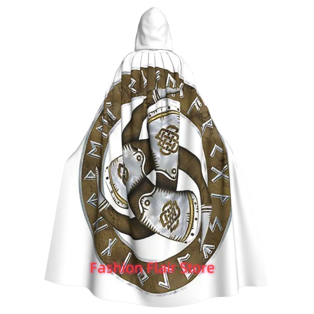 

Длинный плащ с капюшоном Horn Of Odin, средневековый костюм ведьмы, накидка для косплея, пальто на Хэллоуин для взрослых, унисекс