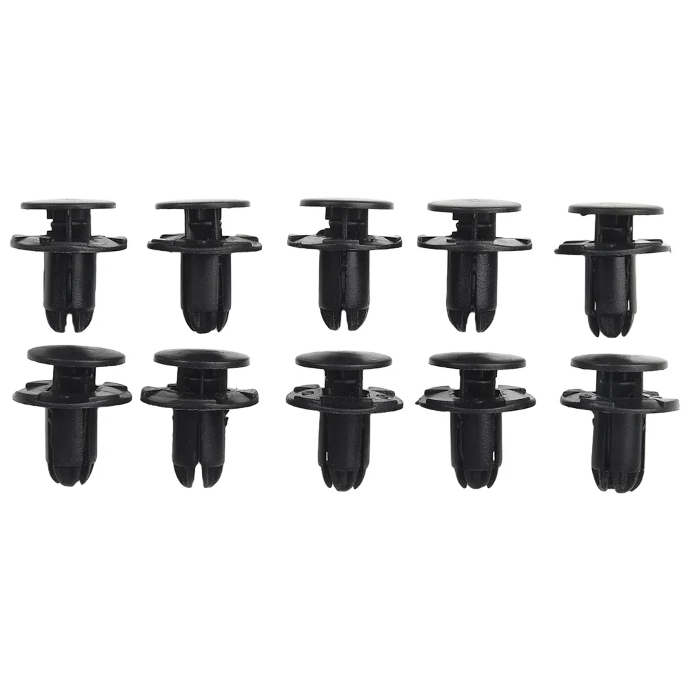 For Hyundai 10x Retainer Clips Push In Type 1420608250B 865952T500 8mm Hole Black Head Diameter 18mm Length 14mm Durable