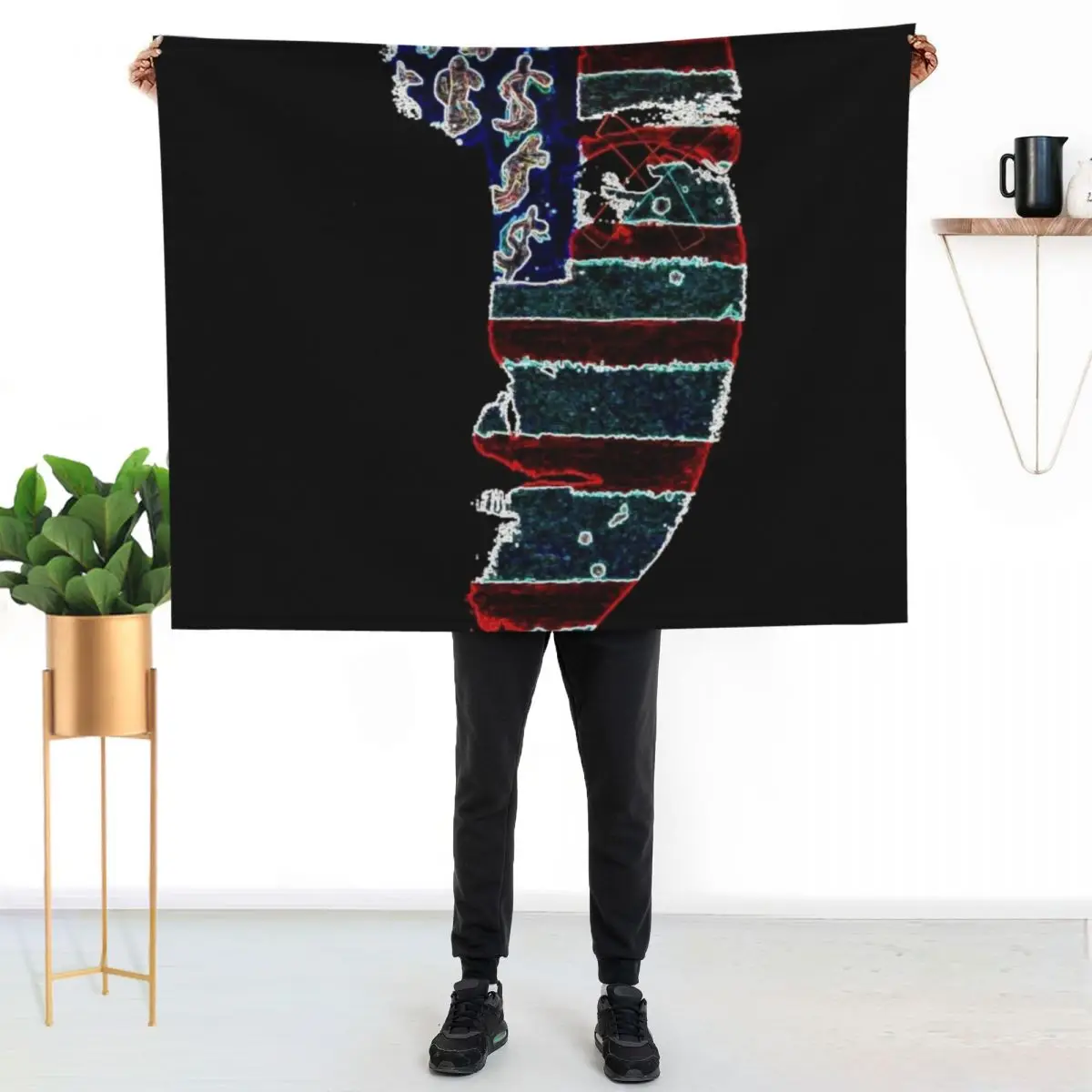 our Democracy Has been hacked Throw Blanket Thin for winter Decorative Beds Hairy Flannel Fabric Blankets