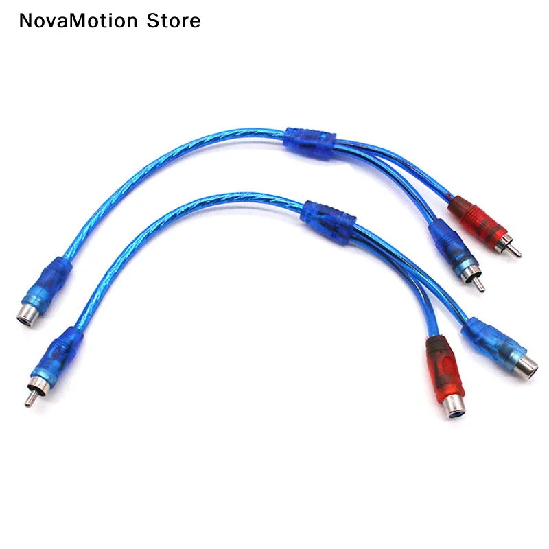 [NM]1Pcs Car MP3 Audio  1 Male To 2 Female Y Splitter Cable Adapter Cord Converter Car AUX Amplifier Car Speaker Adapter[NM]