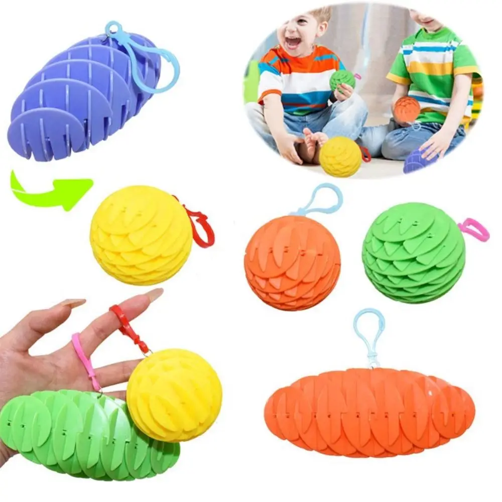 Plastic Worm Big Fidget Toy Sensory Stress Anxiety Relief Great Gift for ADHD Stress-Relieving Transforming Worm Toy Keychain