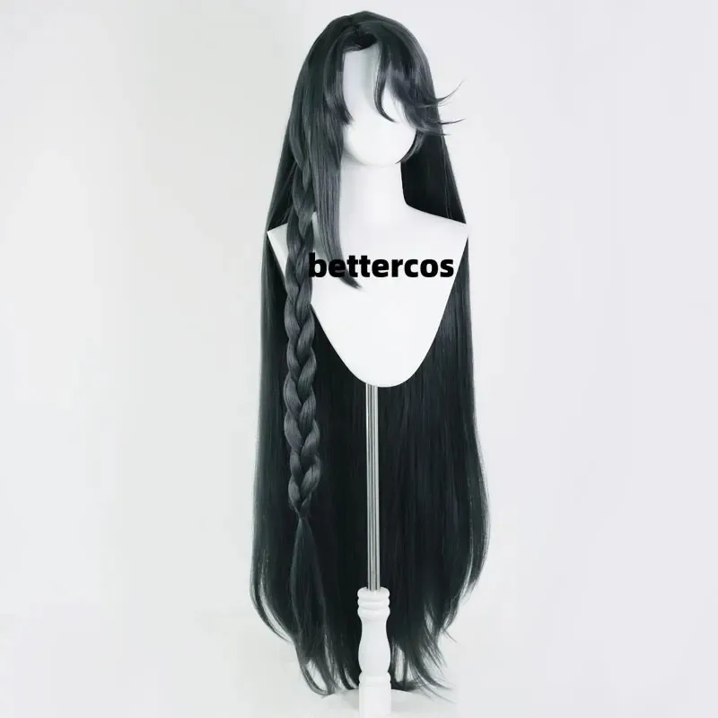 

NewGame Ashes of The Kingdom Wen Chou Cosplay 120CM Heat-resistant Synthetic Hair Halloween Party Cos Wigs+wig Cap2025