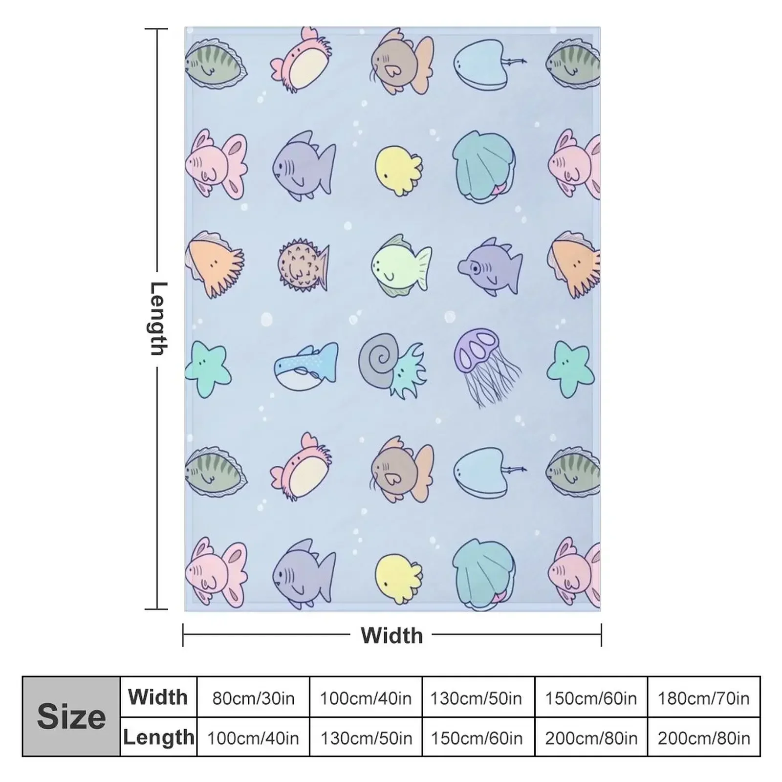 Chonk Fish Throw Blanket Sofa Quilt Personalized Gift Weighted Blankets