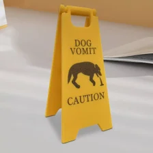 1pcs Cat Vomit Sign And Dog Vomit Sign, And Funny Prank Sign for Pet Owners – Hilarious Home Decor Warning Sign with Caution Reminders for Cats And Dogs for Pet Lovers (CAT) 1pc - Detail 1