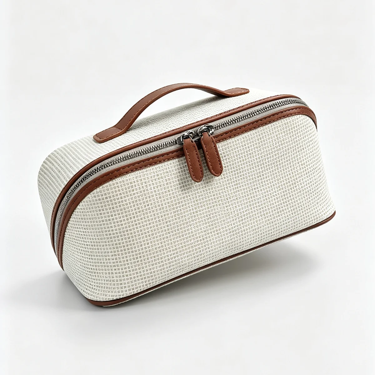 Neue Damen-Kosmetiktasche aus Canvas, hochwertigem Leder, große Reisehandtasche, Organizer, Damen-Toilettentasche, Luxustasche – Detail 15