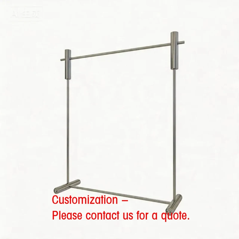 

custom.Modern Silver Stainless Steel Clothing Display Rack Durable Display Stand Garment Shop