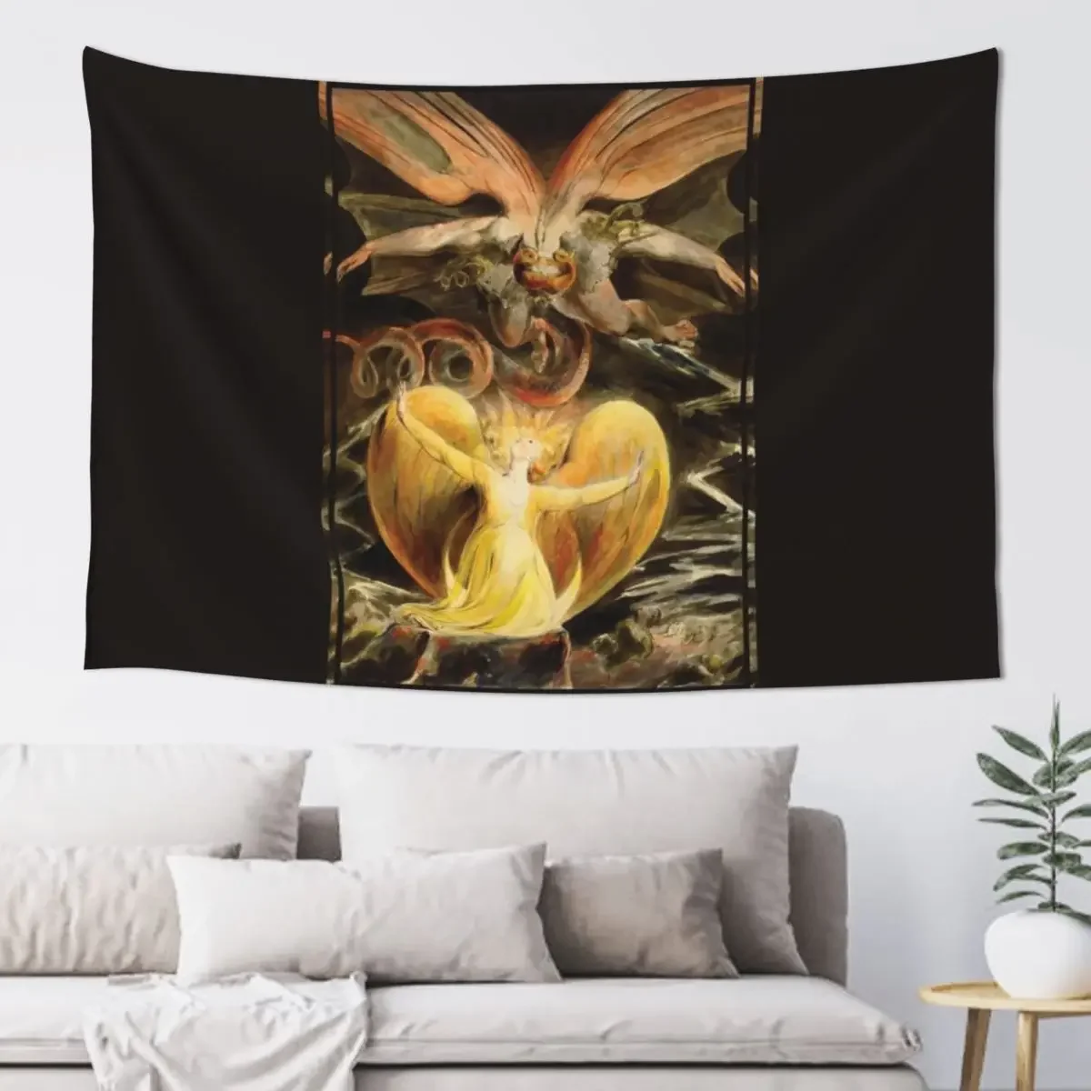 The Great Red Dragon and the Woman Clothed with the Sunby by William Blake Tapestry Wall Tapestries Wall Carpet Tapestry