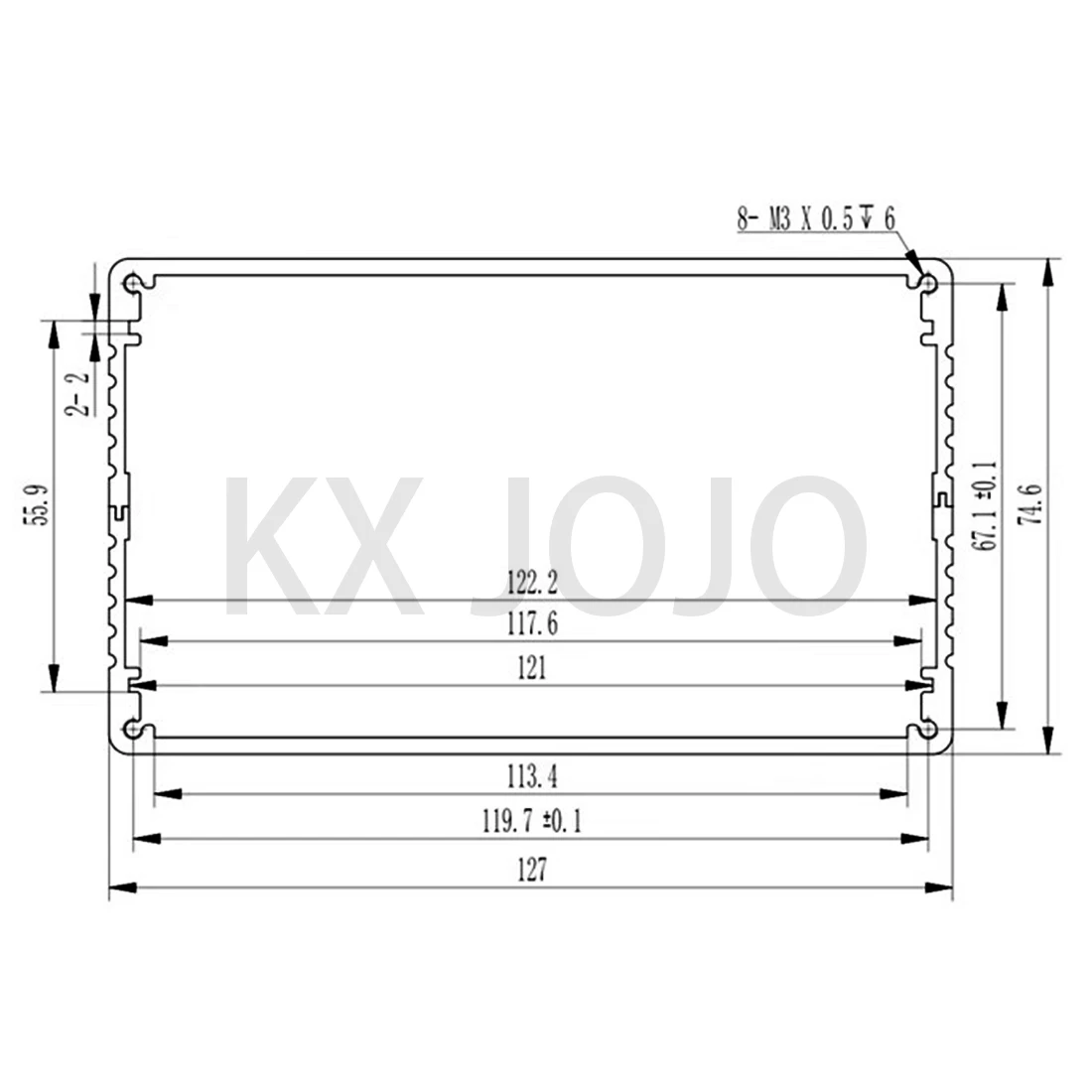 Aluminum Enclosure 127*75*100/150/170/200mm Circuit Board Box Power Box Instrumentation Profile Shell Controller Customization