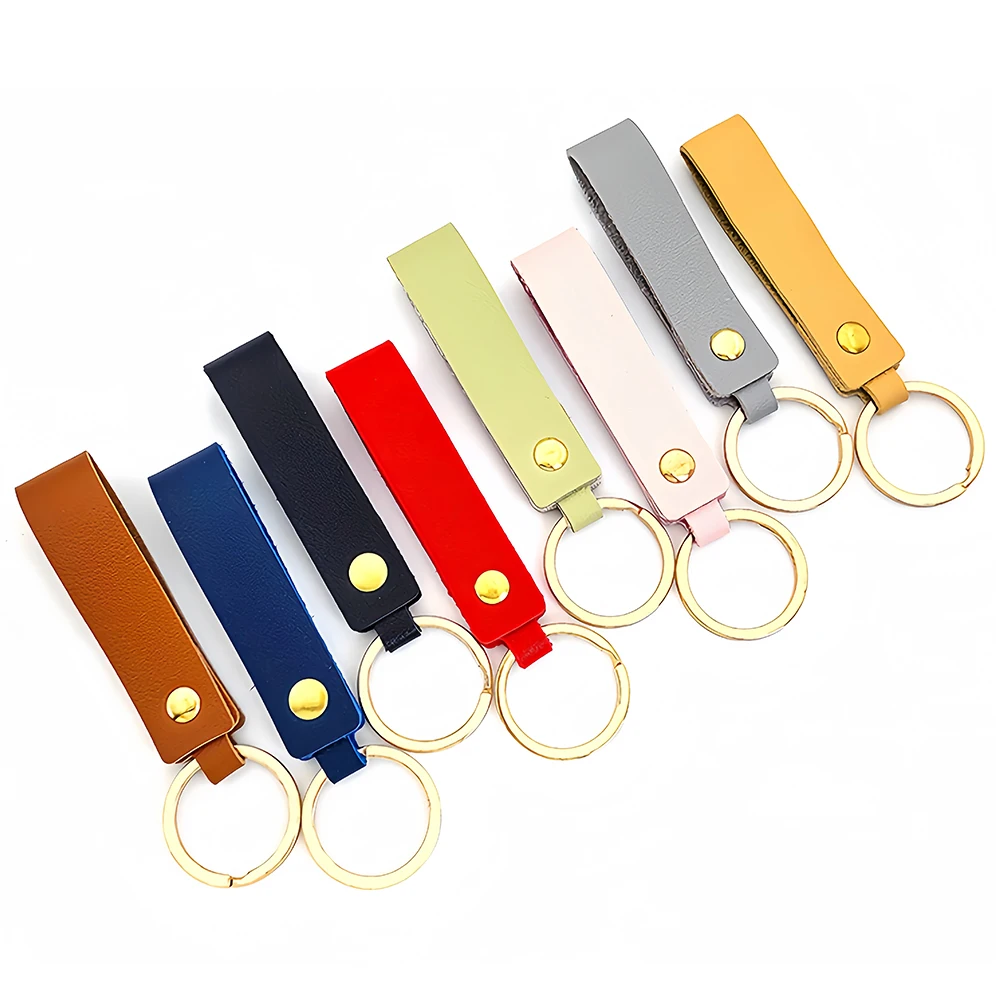 1/5pcs PU Leather Keychain Business Fashion Gift Leather Key Chain for Men Women Car Key Strap Waist Wallet KeyChains Keyrings