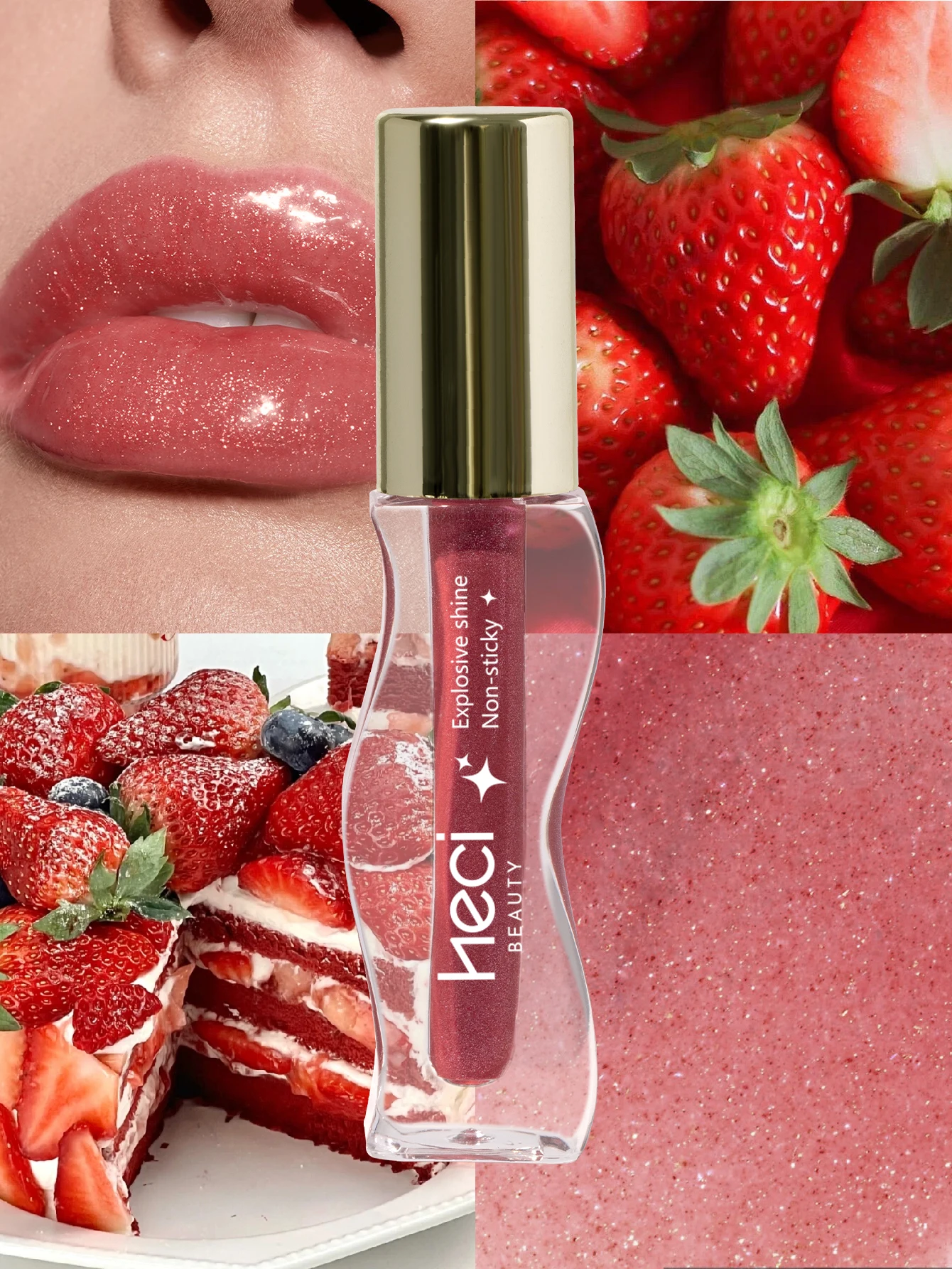 Christmas Gift Moisturizing Plump Sparkling Lip Gloss Water-Glossy Mirror Lip Glaze Lip Oil For Pouty Lips Liquid Lipstick