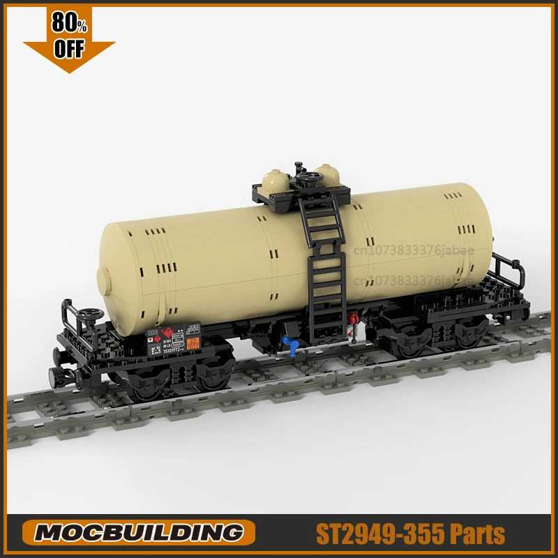 

Tank Car Wagon MOC 4-Axles Building Blocks City Train Technology Bricks DIY Assembly Creative Model Children Toys Xmas Gifts