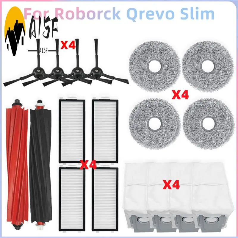 

A15F-для Roborock Qrevo тонкие запасные части для пылесоса основный ролик боковая щетка Hepa фильтр швабра тканевый мешок для пыли аксессуары