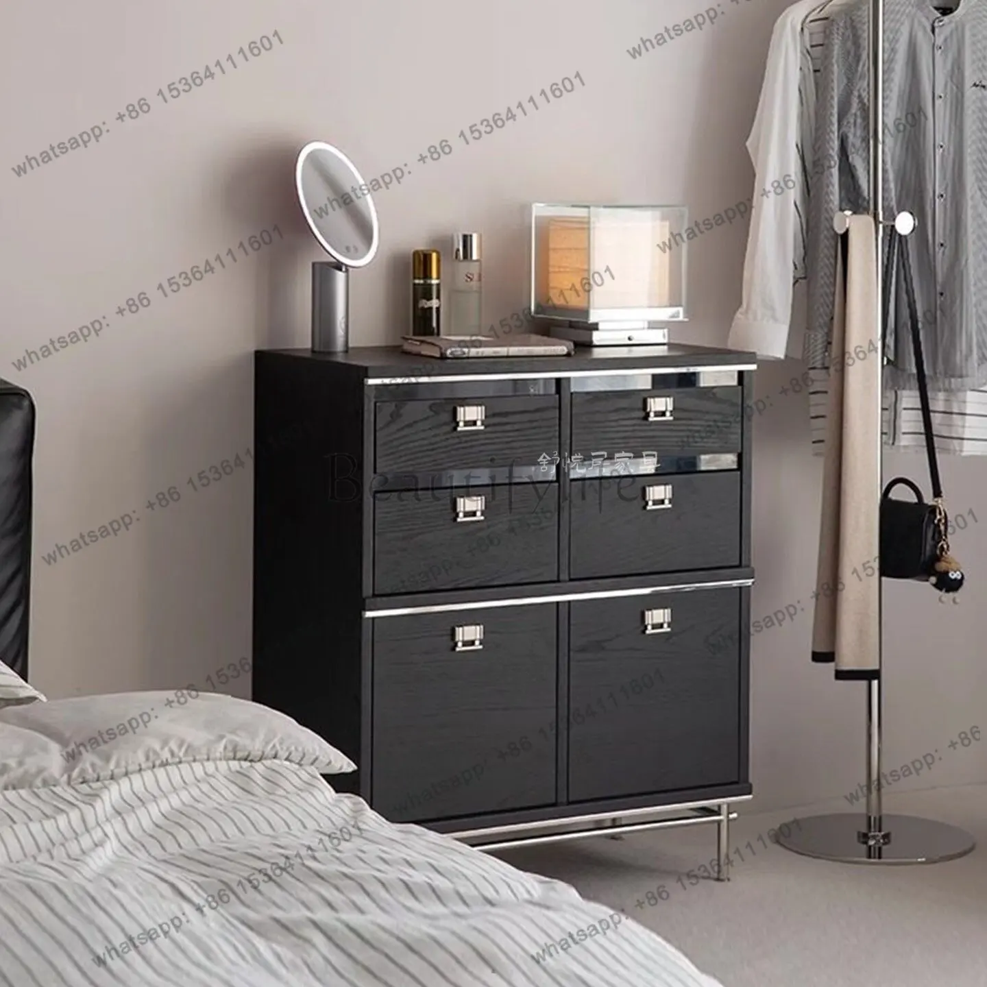 

LD25 Italian side cabinet splicing storage coffee storage cabinet
