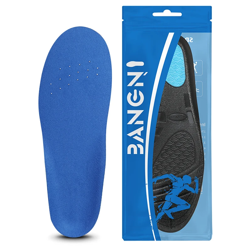 Bangnisole 1 Pair Arch Support Ease Pressure Shock-Absorbant Sport Insole Solid Color Men Women All Applicable