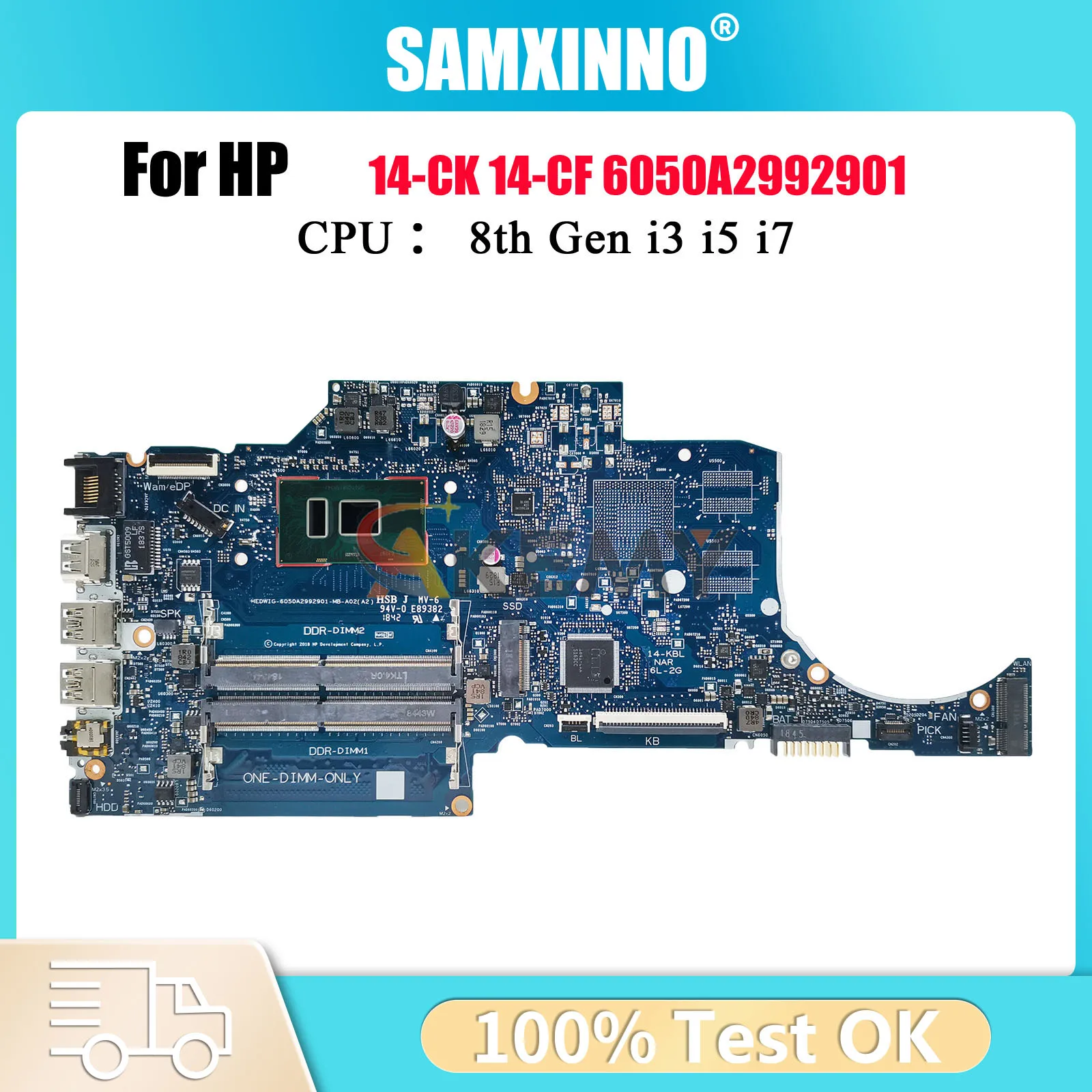 

6050A2992901 For HP 14-CK 14-CF 240 G7 Laptop Motherboard L24459-601 L24460-601 With i3 i5 i7 CPU UMA DDR4 100% Fully Tested