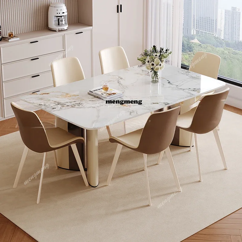 D80 Oilproof Oval Party Dining Table Design Family European Modern Kitchen Dining Table White Small Mesas De Comedor Furniture