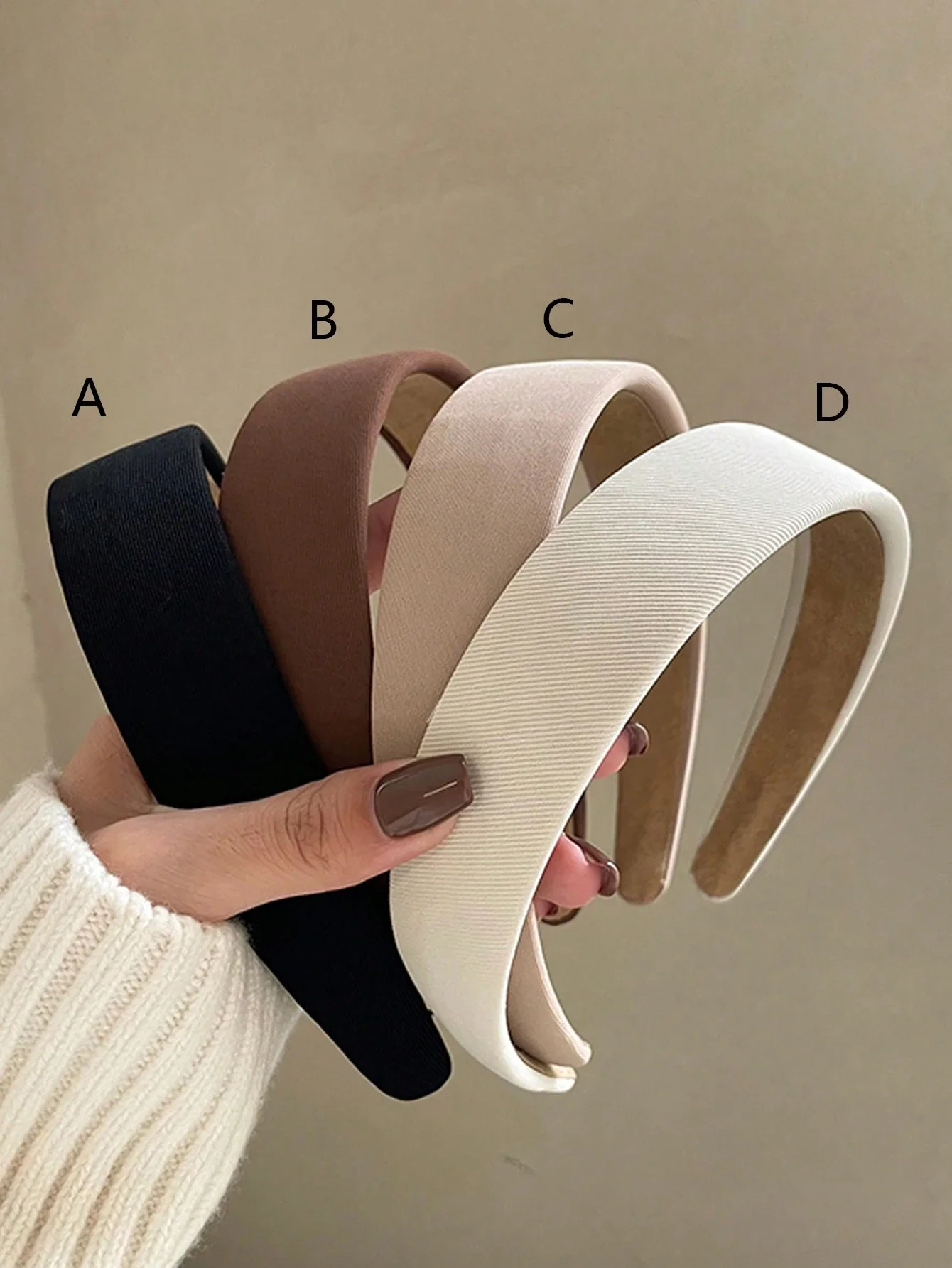 

4 шт. женских атласных повязок на голову длиной 14,17 дюймов, винтажные мягкие однотонные ободки для волос, модные универсальные аксессуары для волос