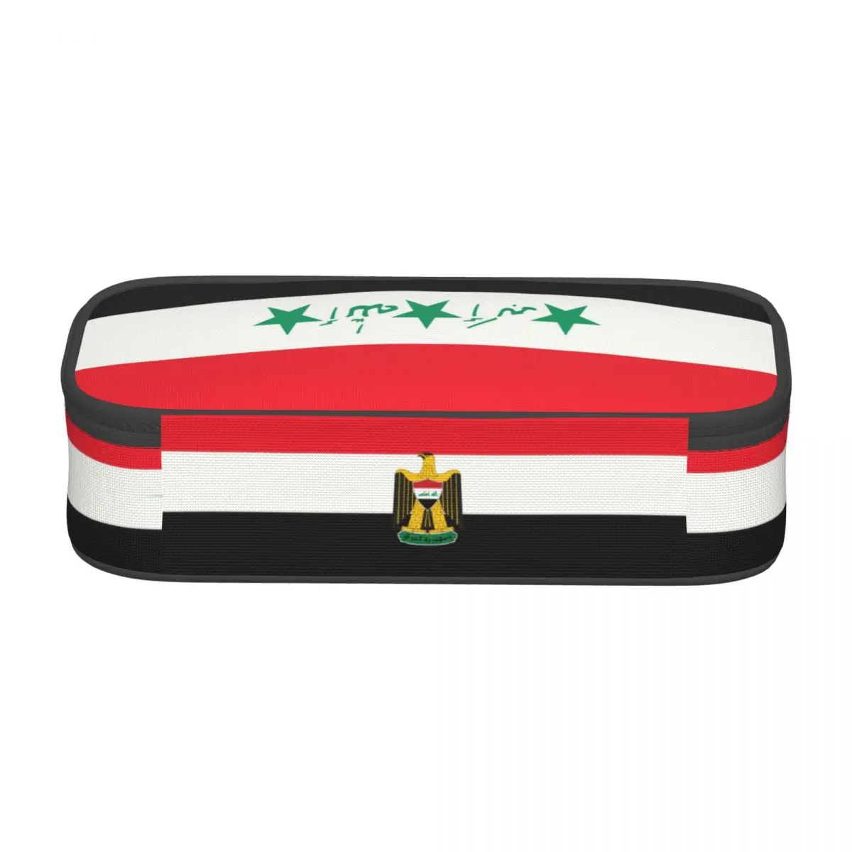 Custom Kawaii Emblem Of Iraq Pencil Case for Boys Gilrs Iraqi Flag Eagle Large Storage Pen Bag Box School Supplies