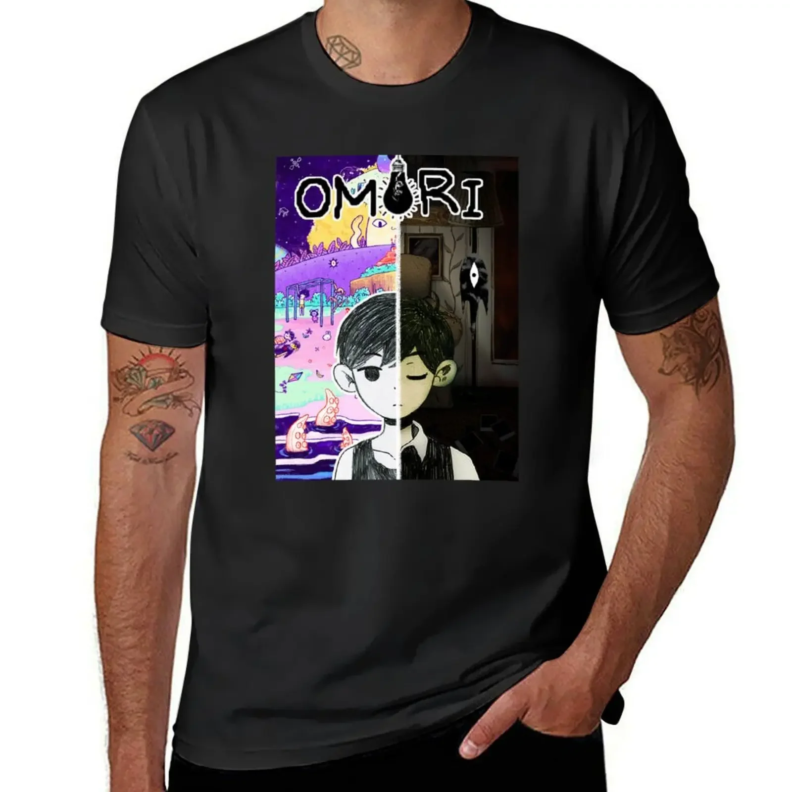 Omori T-Shirt cotton graphic tees plus sizes plus size tops mens t shirts pack