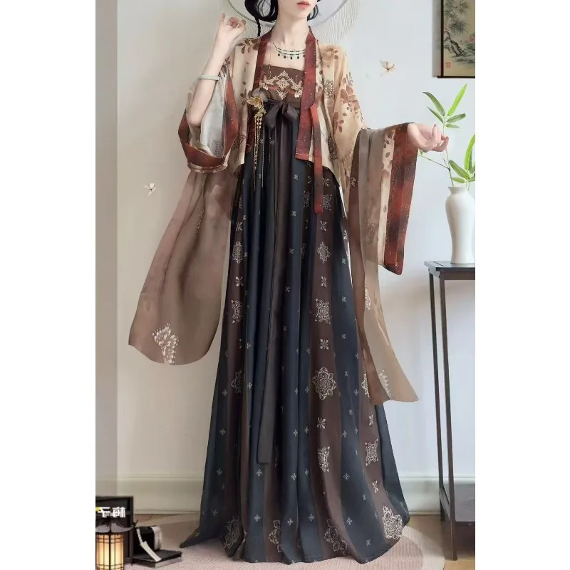 Hanfu Dress Women 140kg Ancient Chinese Hanfu Cosplay Costume Vintage Green Summer Hanfu Dress Women Plus Size view 3
