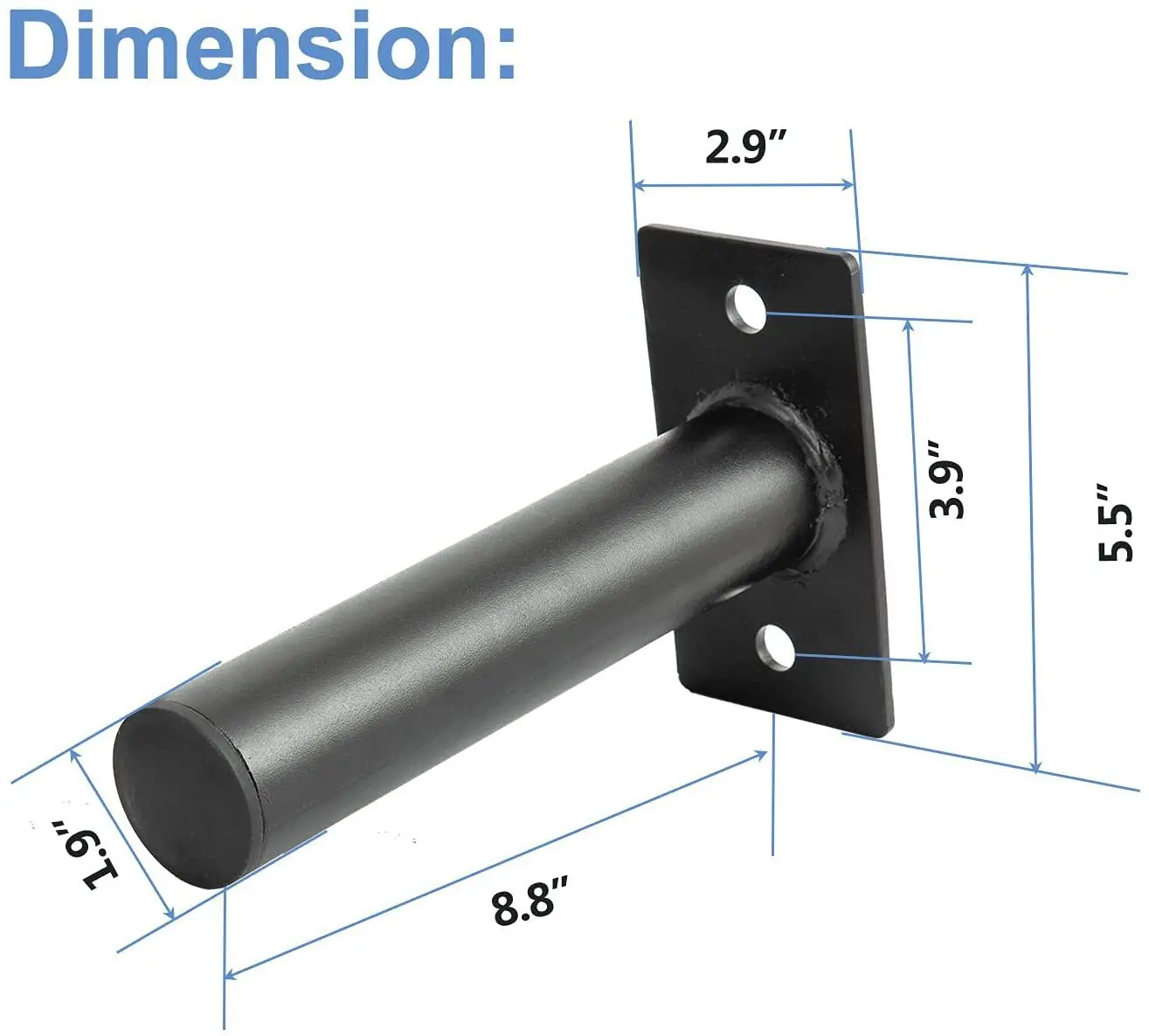 Wall Mounted Weight Plate Holder Space-efficient Steel Barbell Plate Storage Racks For Squat Racks Fits 2 Inches Weight Plates