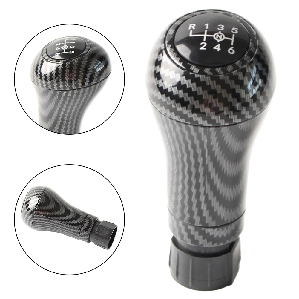 مخصص والعتاد رافعة تحول مقبض ملحق 6 سرعة مقبض ألياف الكربون نمط ABS المواد البناء مخصص صالح ل W203 #3
