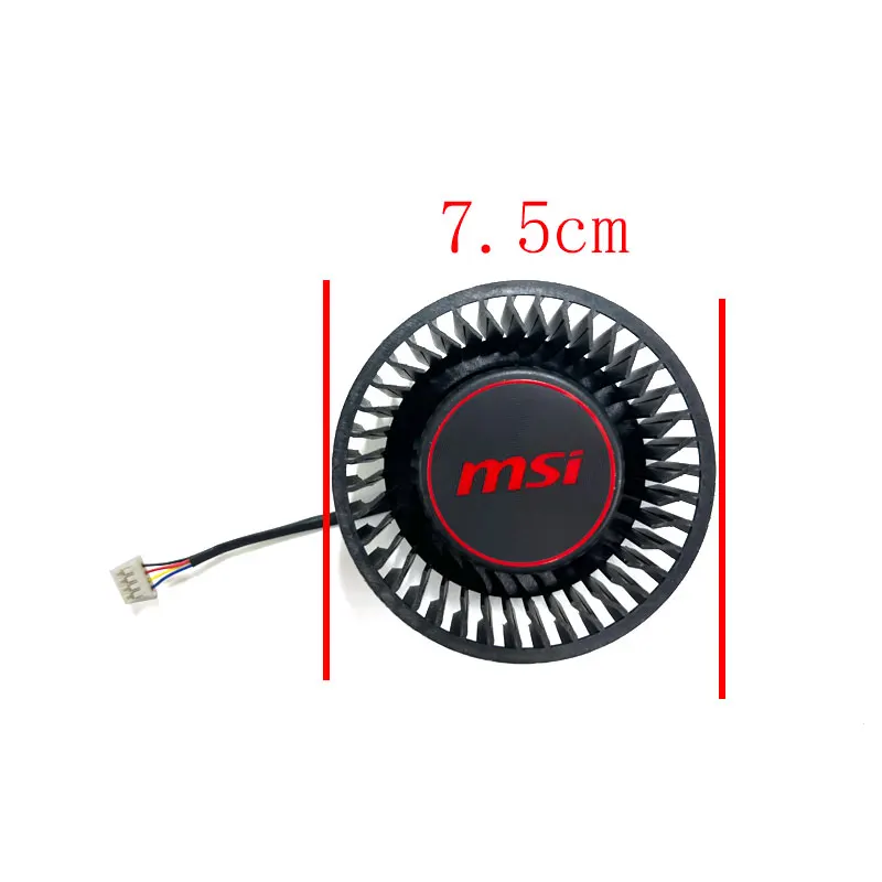 4PIN 75MM PLB07525B12HH 12V VEGA56 VEGA64 For MSI RX VEGA 56 64 AIR BOOST 8G OC Public version Graphics Card Turbine Cooling FAN