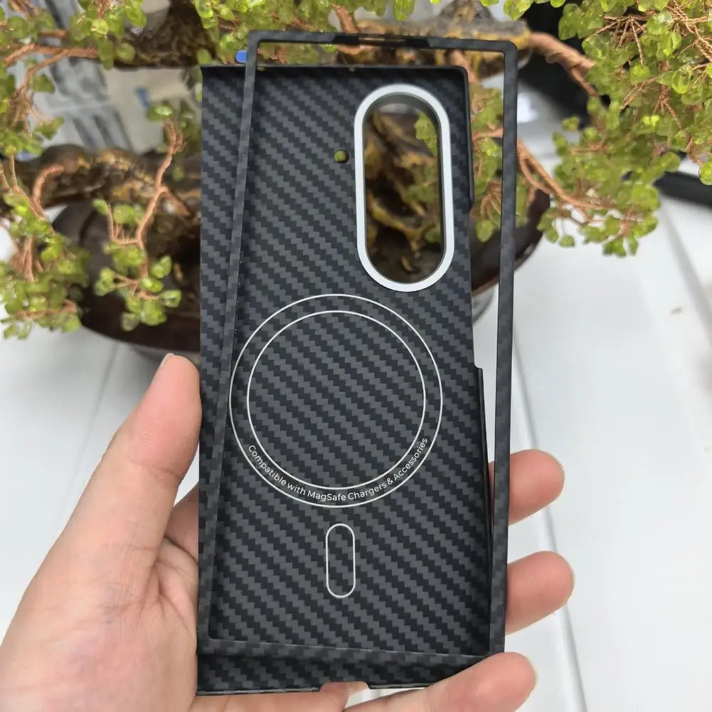 

Чехол из углеродного волокна для Samsung Galaxy Z Fold 7, чехол для Magsafe, чехол для мобильного телефона, магнитный чехол, аксессуары
