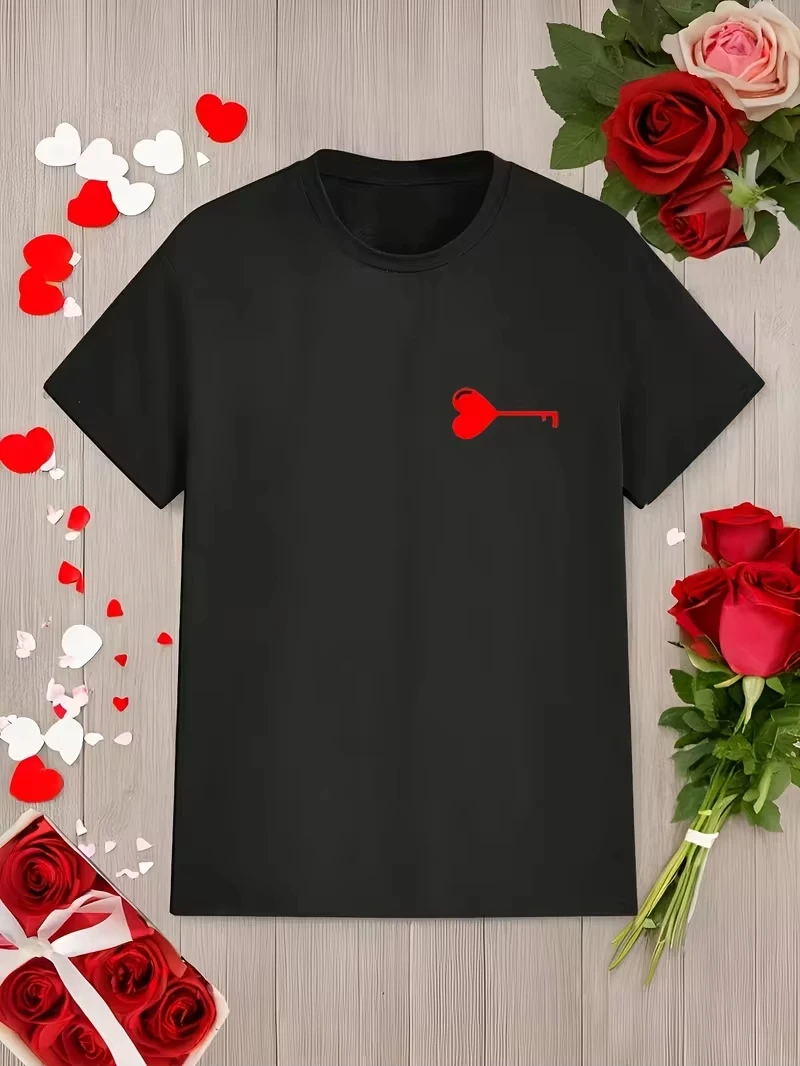 Couple Key and Lock Forever Love T Shirt Matching Outfits His Hers Summer Tee Couple Shirts Keys and Locks Matching Graphic Tees