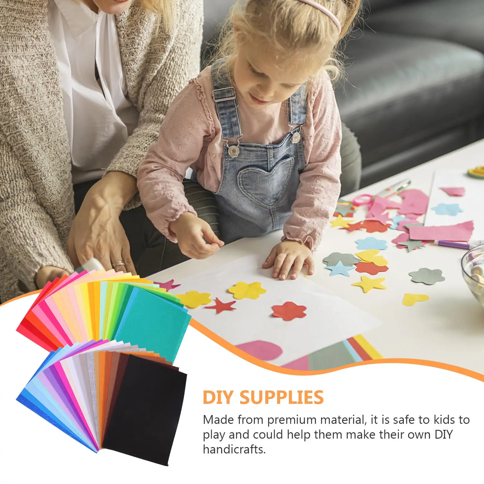 

40pcs Diy Felt Cloths Craft Fabric Sheets Sewing Patchwork Handmade Activity Kindergarten Decoration Supplies Nonwoven